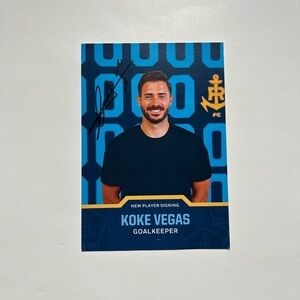 Rhode Island FC Koke Vegas Autographed Postcard
